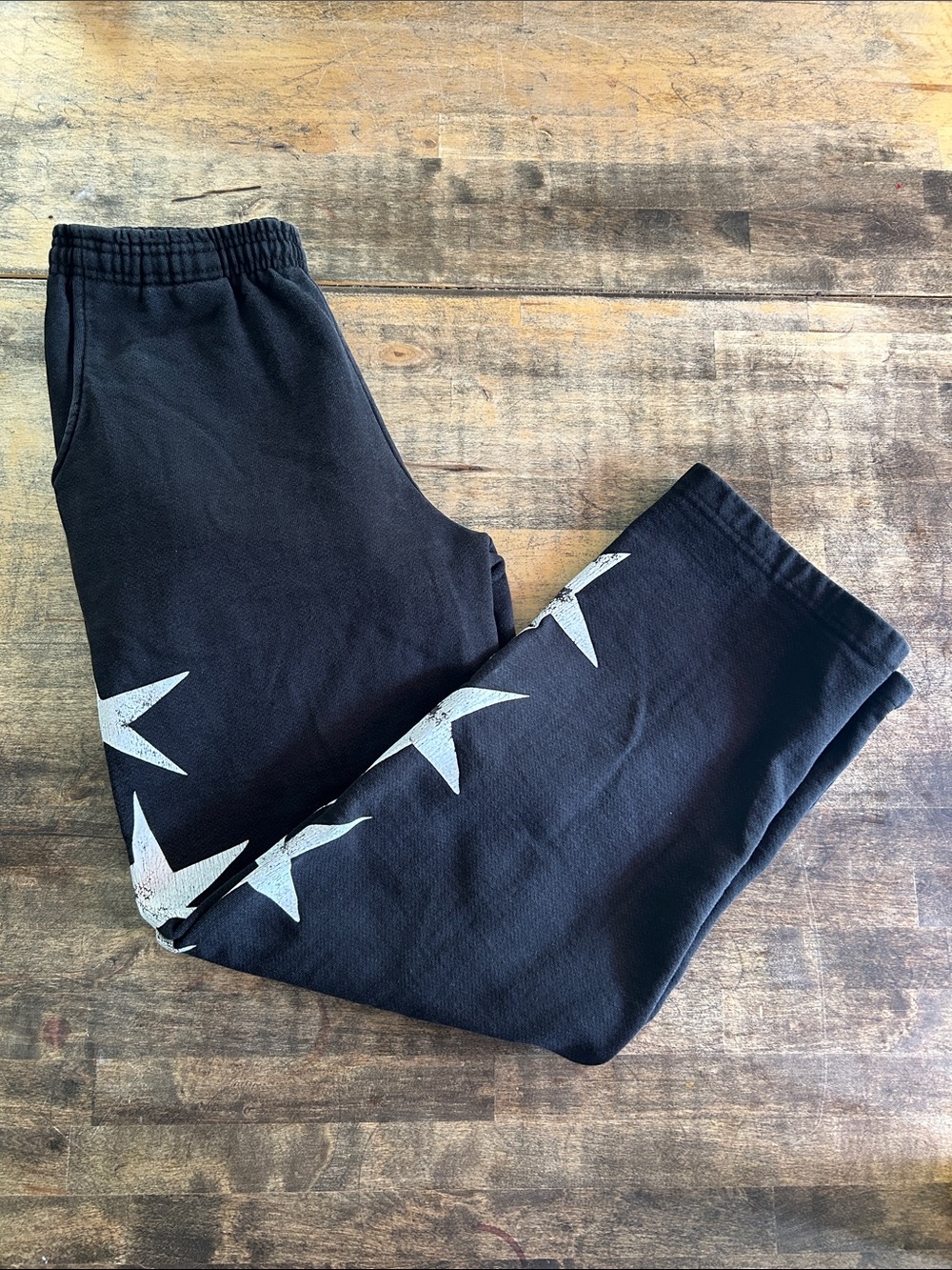 LA Apparel Black Sweatpants with White Star Accent